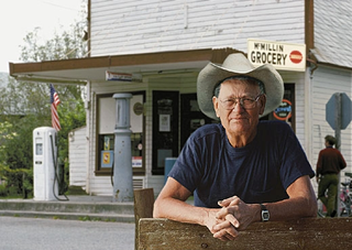 Purley Mayor Owen Hudspeth, who says the fiberglass chili dog will bring millions of tourist dollars to local businesses like the McMillin Grocery.